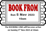 bookings open november fifth at ten a m