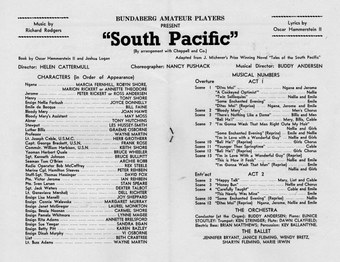 Program page five and six