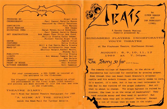 Program cover and back