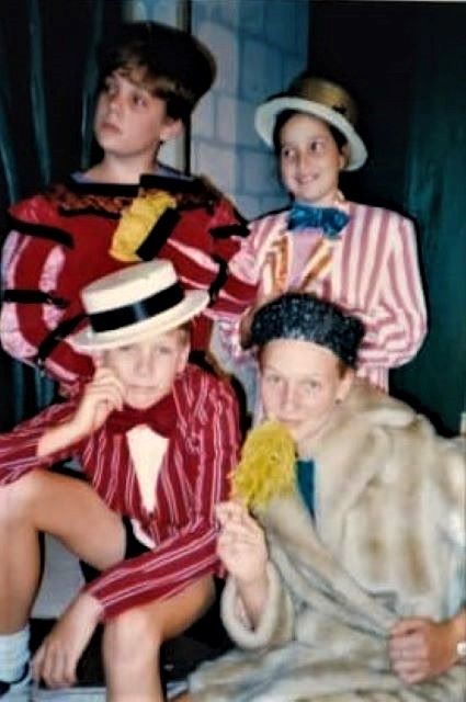 michael callaway and christine ragni and colin thrupp and jennaatherton in Annie 1997